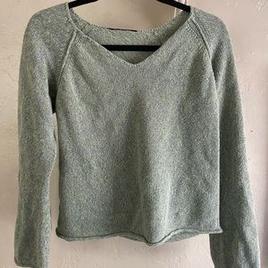 Green knit sweater